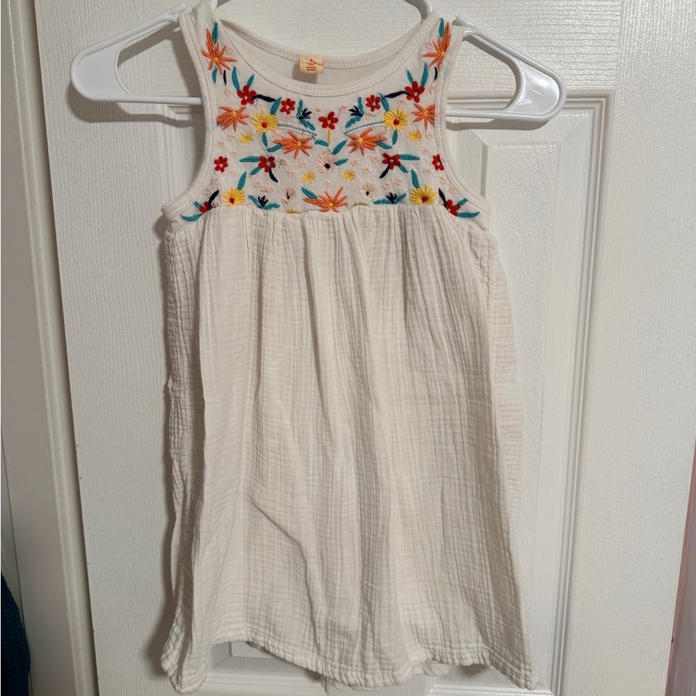 Harper Canyon White Dress with Floral Embroidery